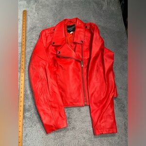 Riverdale south side serpents cherry faux leather Moto jacket large